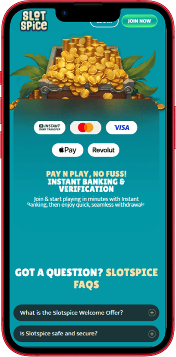 Slotspice kassa med Apple Pay, Visa, Mastercard och Revolut